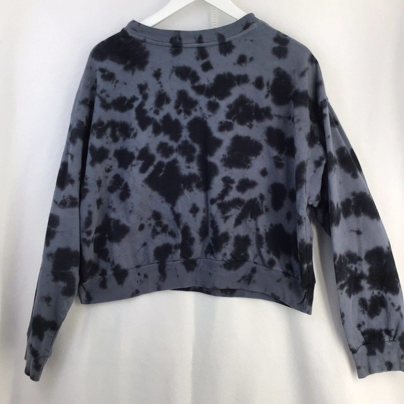 Freeze Womens Cropped Sweatshirt Gray Black Tie Dye Waiting For The Weekend XL - Picture 5 of 12